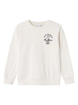 Sudadera Name It Fota Blanco Para Niño