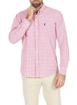 Camisa El Pulpo Cuadro Ventana Rosa Para Hombre