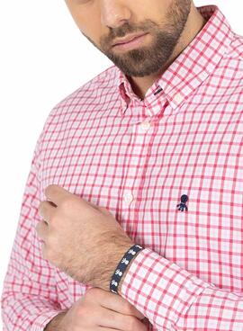 Camisa El Pulpo Cuadro Ventana Rosa Para Hombre