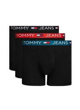 Pack 3 Calzoncillos Tommy Jeans Trunk Negro Para Hombre