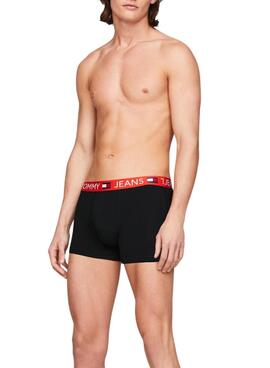 Pack 3 Calzoncillos Tommy Jeans Trunk Negro Para Hombre