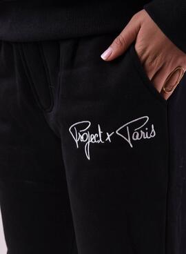 Pantalon Jogger Proyect x Paris Embroidery Negro