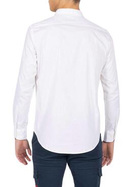 Camisa El Pulpo Popelín Logo Blanco Para Hombre