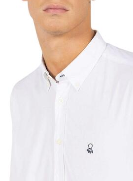 Camisa El Pulpo Popelín Logo Blanco Para Hombre