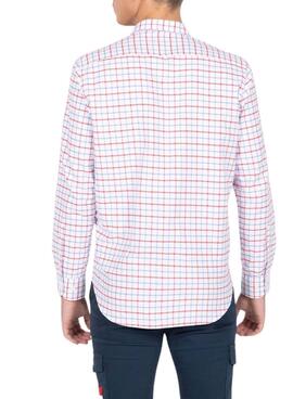 Camisa El Pulpo Cuadros Bicolor Rosa Para Hombre