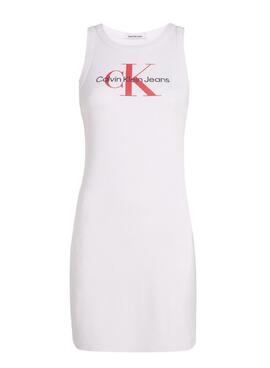 Vestido Calvin Klein Archival Monologo Blanco Para Mujer