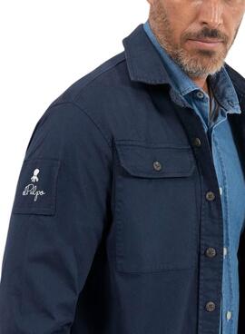 Sobrecamisa El Pulpo Two Pockets Marino Para Hombre