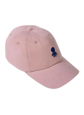 Gorra El Pulpo Lavada Logo Rosa Para Hombre