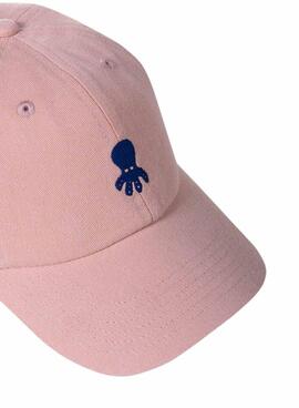 Gorra El Pulpo Lavada Logo Rosa Para Hombre