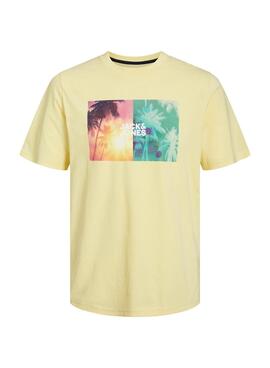 Camiseta Jack and Jones Navin Amarillo Para Hombre