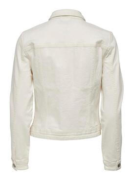 Chaqueta Only Tia Denim Beige Para Mujer