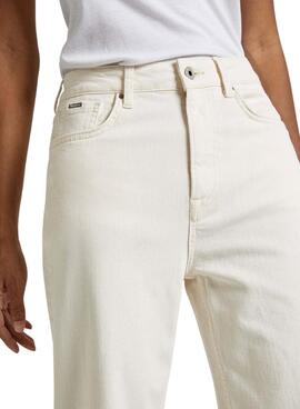 Pantalón Vaquero Pepe Jeans Wide Leg Denim Blanco Mujer