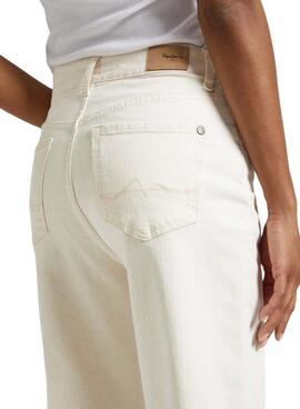 Pantalón Vaquero Pepe Jeans Wide Leg Denim Blanco Mujer