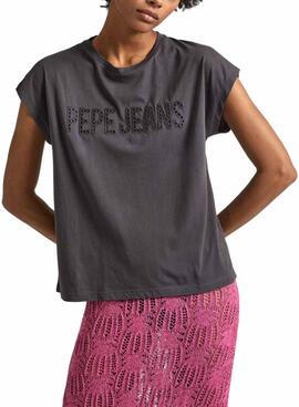 Camiseta Pepe Jeans Lilith Gris Para Mujer