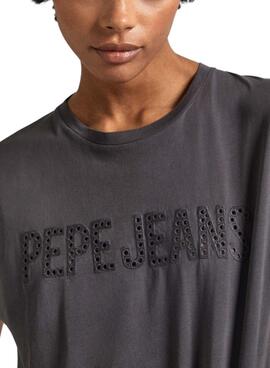 Camiseta Pepe Jeans Lilith Gris Para Mujer