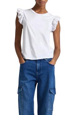 Camiseta Pepe Jeans Lindsay Blanco Para Mujer