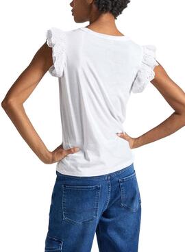 Camiseta Pepe Jeans Lindsay Blanco Para Mujer