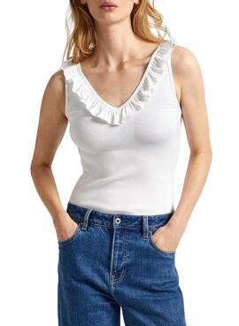 Camiseta Pepe Jeans Leire Blanco Para Mujer