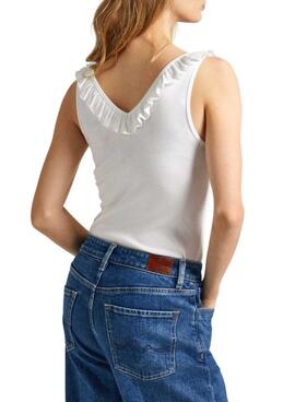 Camiseta Pepe Jeans Leire Blanco Para Mujer