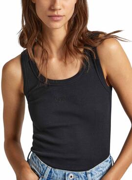 Camiseta Pepe Jeans Lane Negro Para Mujer