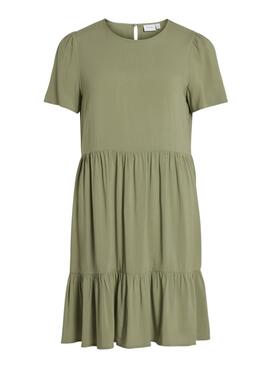 Vestido Vila Vipaya Verde Para Mujer