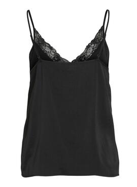 Top Vicava V-Neck Lace Negro Para Mujer