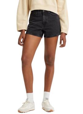 Short Levis 80s Mom Short Negro Para Mujer