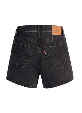 Short Levis 80s Mom Short Negro Para Mujer