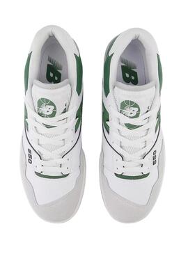 Zapatillas New Balance 550 blanco con verde para hombre