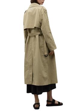 Trench Ecoalf Errigal Marrón Para Mujer