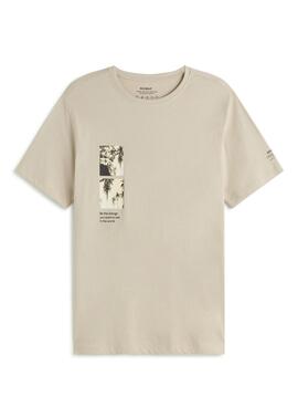 Camiseta Ecoalf Palmialf Beige Para Hombre