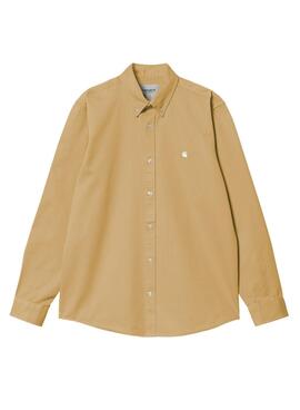 Camisa Carhartt Madison Shirt Beige Para Hombre