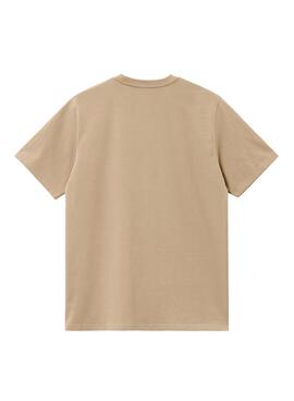 Camiseta Carhartt Chase Beige Para Hombre