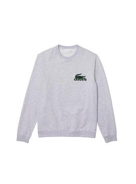 Sudadera Lacoste Lounge Gris Croco para Hombre 