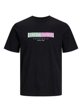 Camiseta Jack and Jones Lafayette Negro Para Hombre