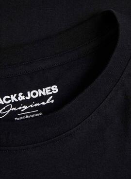 Camiseta Jack and Jones Lafayette Negro Para Hombre