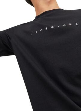 Camiseta Jack and Jones Estar Negro Para Hombre