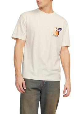 Camiseta Jack and Jones Tampa Beige Para Hombre