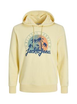 Sudadera Jack and Jones Summer Vibe Amarillo Para Hombre