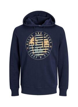 Sudadera Jack and Jones Summer Vibe Marino Para Hombre