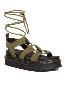 Sandalias Dr. Martens Nartilla Oliva Para Mujer