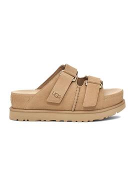 Sandalias UGG Goldenstar Suede Camel Para Mujer