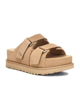 Sandalias UGG Goldenstar Suede Camel Para Mujer