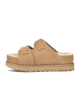 Sandalias UGG Goldenstar Suede camel para mujer
