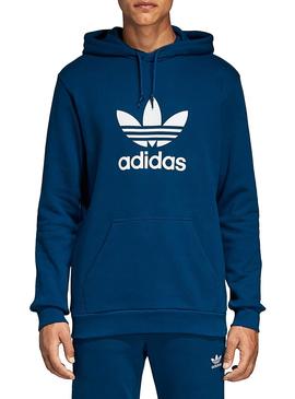 Reclamación Búsqueda Pakistán Sudadera Adidas Trefoil Hoodie Azul Leyend Hombre