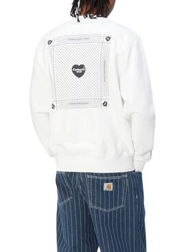 Sudadera Carhartt Heart Bandana Blanco Para Hombre