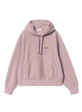 Sudadera Carhartt American Script Rosa Para Mujer