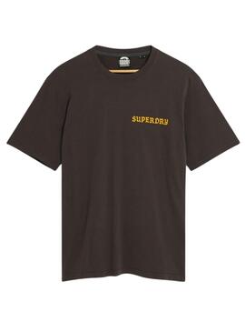 Camiseta Superdry Tatto Graphic Loose Negro Para Hombre