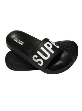 Chanclas Superdry Vegan Core Pool Negro Para Hombre