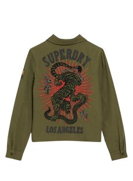 Chaqueta Superdry Embillished Military Verde Mujer